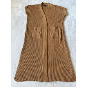 VICI Women's Medium Duster Open‎ Cardigan Camel Tan